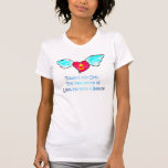 Love Harmony Beauty Winged Heart T-shirt at Zazzle
