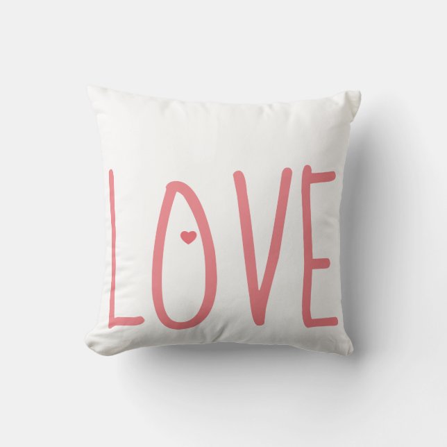 Love Has Heart Throw Pillow (Front)
