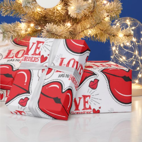Love has no borders wrapping paper