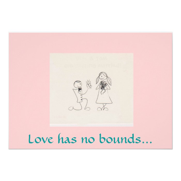 Love has no boundspersonalized invitation