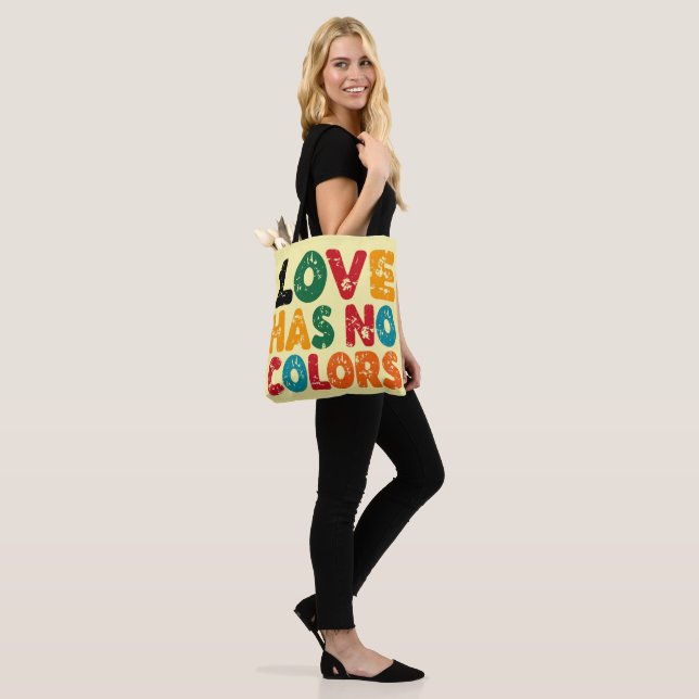 Love Has No Colors Tote Bag (On Model)