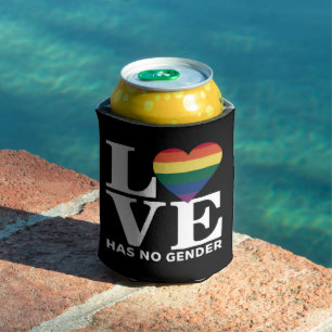 Love Has No Gender LGBTQ Rainbow Pride Month Can Cooler