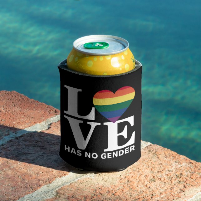 Love Has No Gender LGBTQ Rainbow Pride Month Can Cooler (In Situ Pool)