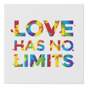 Love Has No Limits Faux Canvas Print