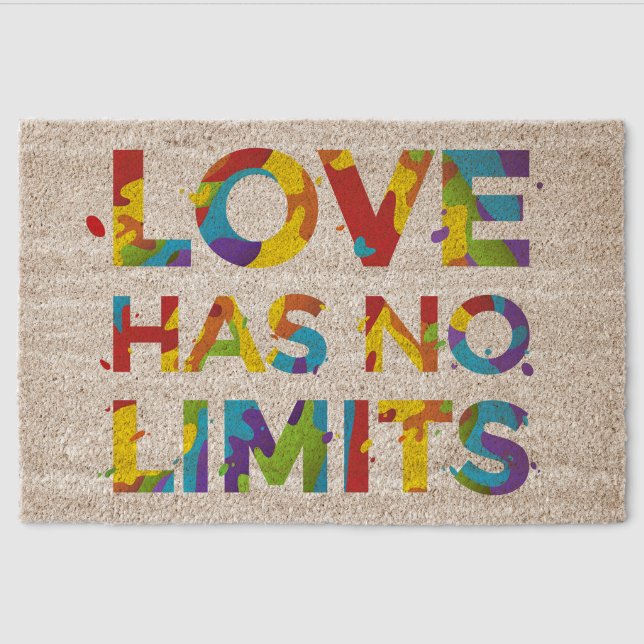Love Has No Limits Fiber Doormat (Front)