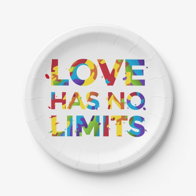 Love Has No Limits Paper Plates (Front)