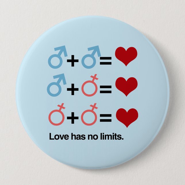 LOVE HAS NO LIMITS - .png Pinback Button (Front)