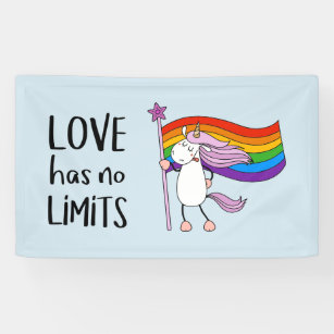 Love Has No Limits Unicorn Banner
