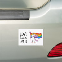 Love Has No Limits Unicorn Car Magnet