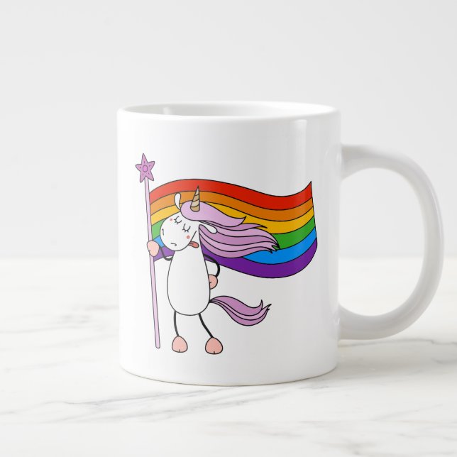 Love Has No Limits Unicorn Giant Coffee Mug (Right)