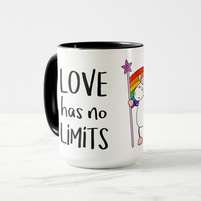 Love Has No Limits Unicorn Mug (Front Left)
