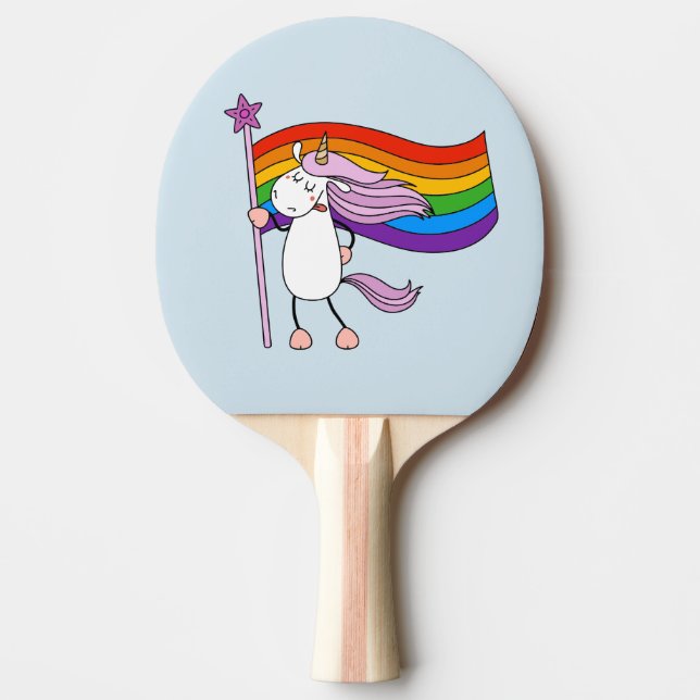 Love Has No Limits Unicorn Ping Pong Paddle (Front)