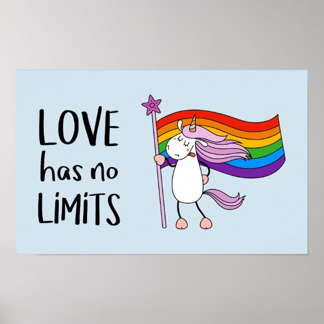 Love Has No Limits Unicorn Poster (Front)