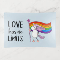 Love Has No Limits Unicorn Trinket Trays