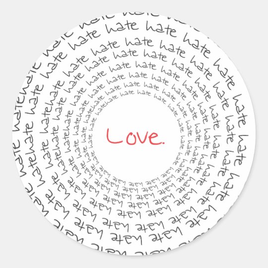 Love/Hate Classic Round Sticker