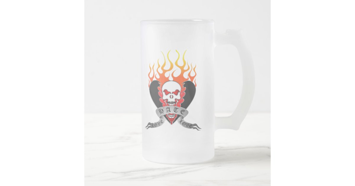 Love Hate Love Tattoo Beer Mug | Zazzle Love Hate Love Tattoo Beer Mug | Zazzle