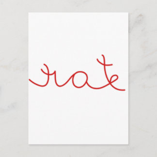 Love/Hate Mirror Optical Allusion Design Postcard
