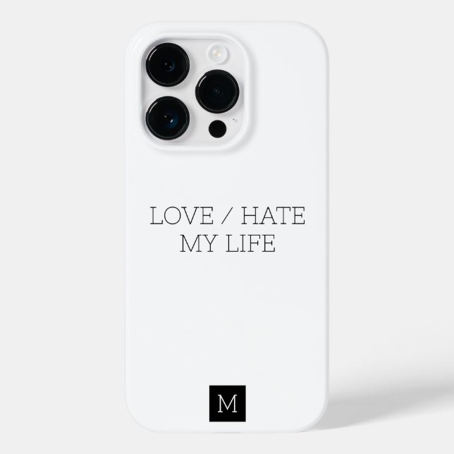 Love/Hate My Life Case-Mate iPhone Case (Back)