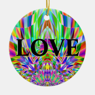 "LOVE - HATE" Necklace or Ceramic Ornament