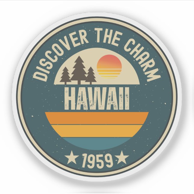 Love Hawaii - Heart of the Pacific Gift Sticker (Front)
