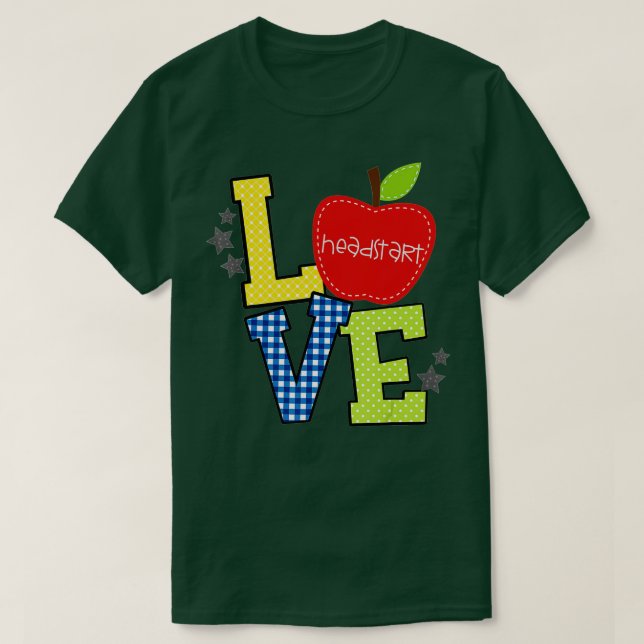 Love Headstart, Back to School, First Day School A T-Shirt (Design Front)