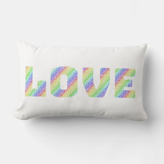 LOVE & HEAL: Dual-Sided Rainbow Affirmation Throw Lumbar Pillow