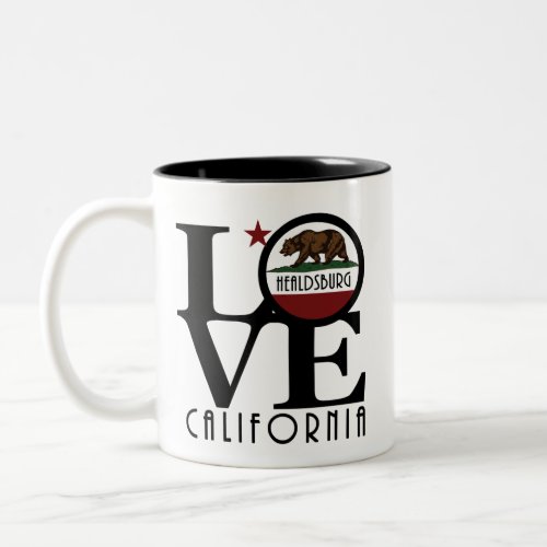 LOVE Healdsburg California 11oz Two_Tone Coffee Mug