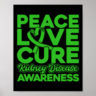 Love Healing Kidney Disease Awareness  Poster