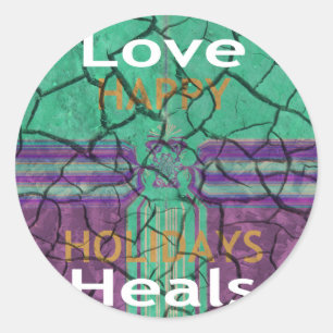 Love Heals Classic Round Sticker