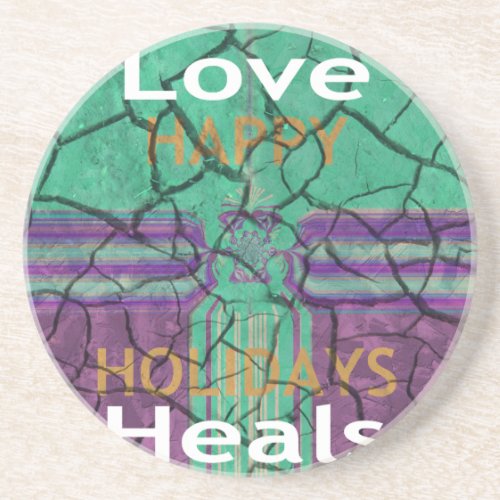 Love Heals Drink Coaster