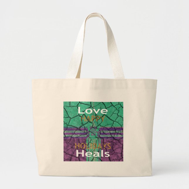 Love Heals Large Tote Bag (Front)