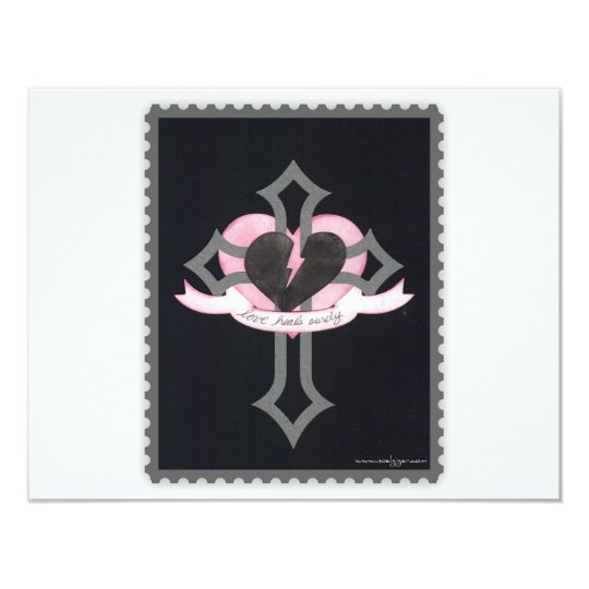 Love Heals Surely - Stamp Effect Card