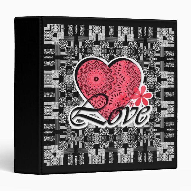 Love, heart 3 ring binder (Front/Spine)