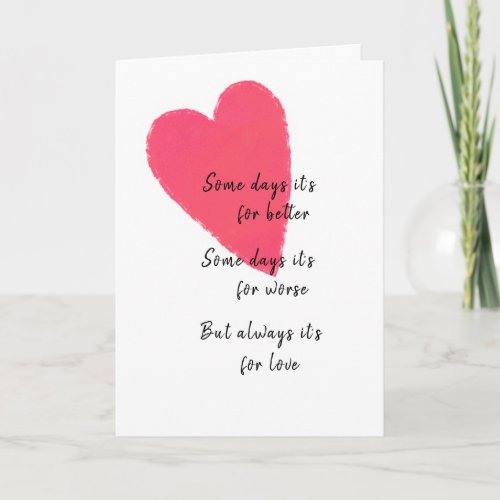 Love Heart Add a Year Wedding Anniversary Greeting