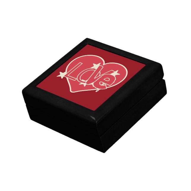 Love Heart and Stars Jewelry Box (Side)
