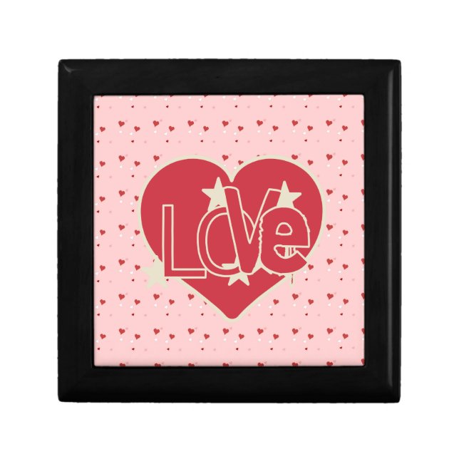 Love Heart and Stars Jewelry Box (Front)