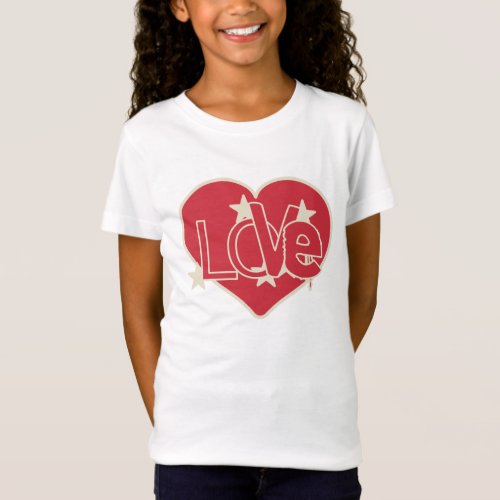 Love Heart and Stars T_Shirt