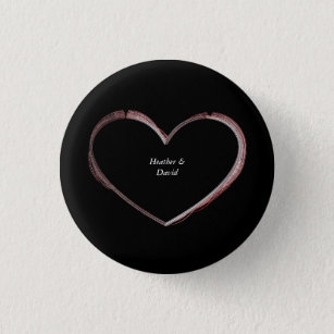 Love Heart Attractive Charming Wedding Button