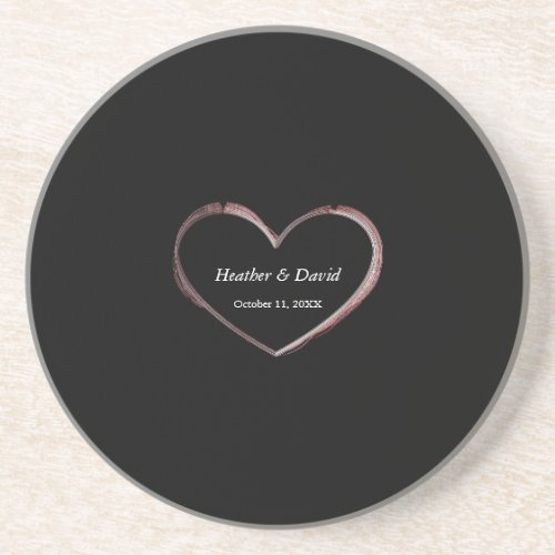 Love Heart Attractive Charming Wedding Coaster