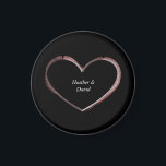 Love Heart Attractive Charming Wedding Magnet<br><div class="desc">You can easily change the fonts and colors. You can also add your logo and the background image as you like.</div>