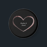 Love Heart Attractive Charming Wedding Magnet<br><div class="desc">You can easily change the fonts and colors. You can also add your logo and the background image as you like.</div>