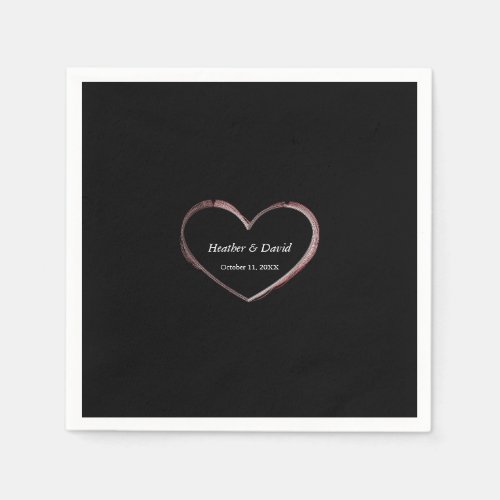 Love Heart Attractive Charming Wedding Napkins