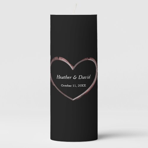 Love Heart Attractive Charming Wedding Pillar Candle