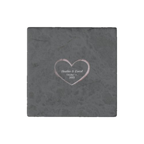 Love Heart Attractive Charming Wedding Stone Magnet