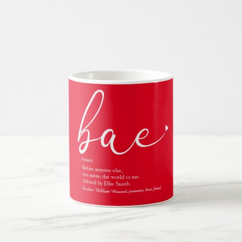 Love Heart Bae Definition Elegant Script Coffee Mug