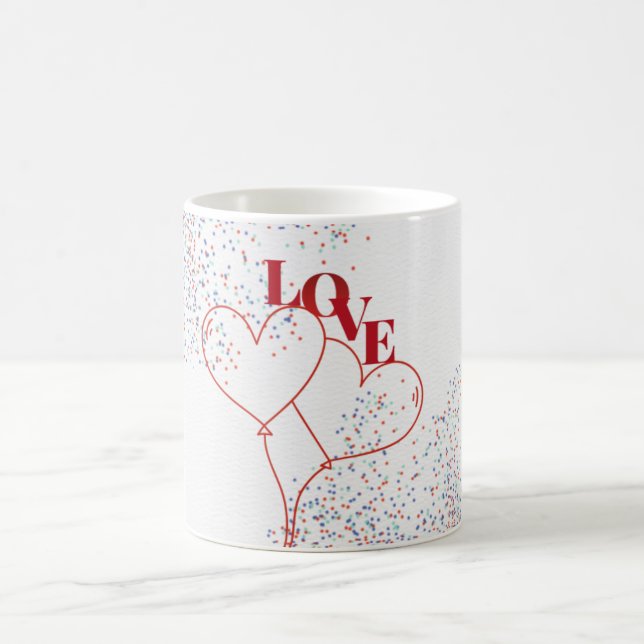 Love Heart Balloons Coffee Mug (Center)