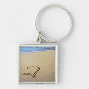 Love Heart Beach Keychain