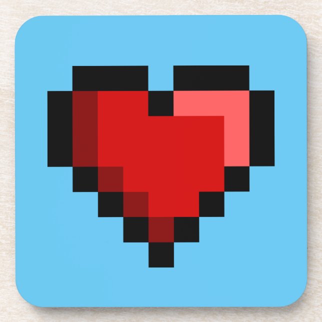 Love Heart Beverage Coaster (Front)