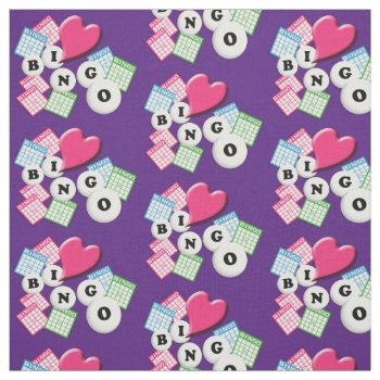 Love Heart Bingo Fabric by tshirtmeshirt at Zazzle
