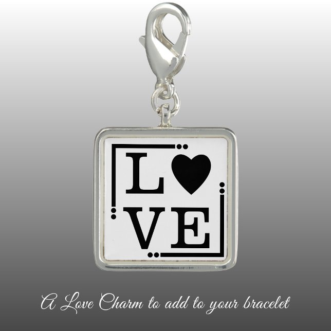 Love heart black and white charm (Creator Uploaded)